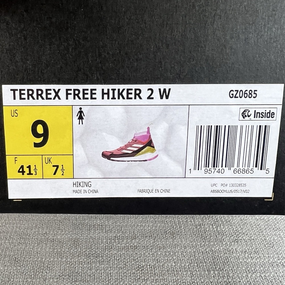 Adidas Terrex Free Hiker 2 GZ0685 Pink Trail Hiking Sneaker Shoes Womens Size 9 - Picture 9 of 9